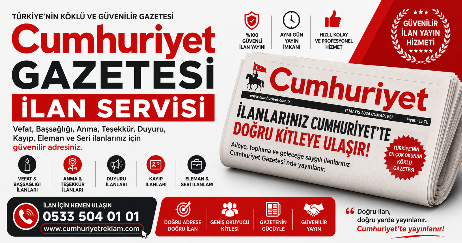 Cumhuriyet Gazetesi Bugünkü Vefat İlan Sayfaları 14.08.2026